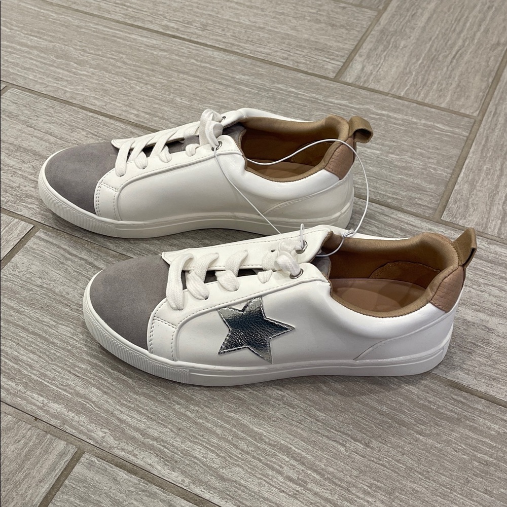 Maurices White and Silver Star Sneakers - Picture 3 of 6